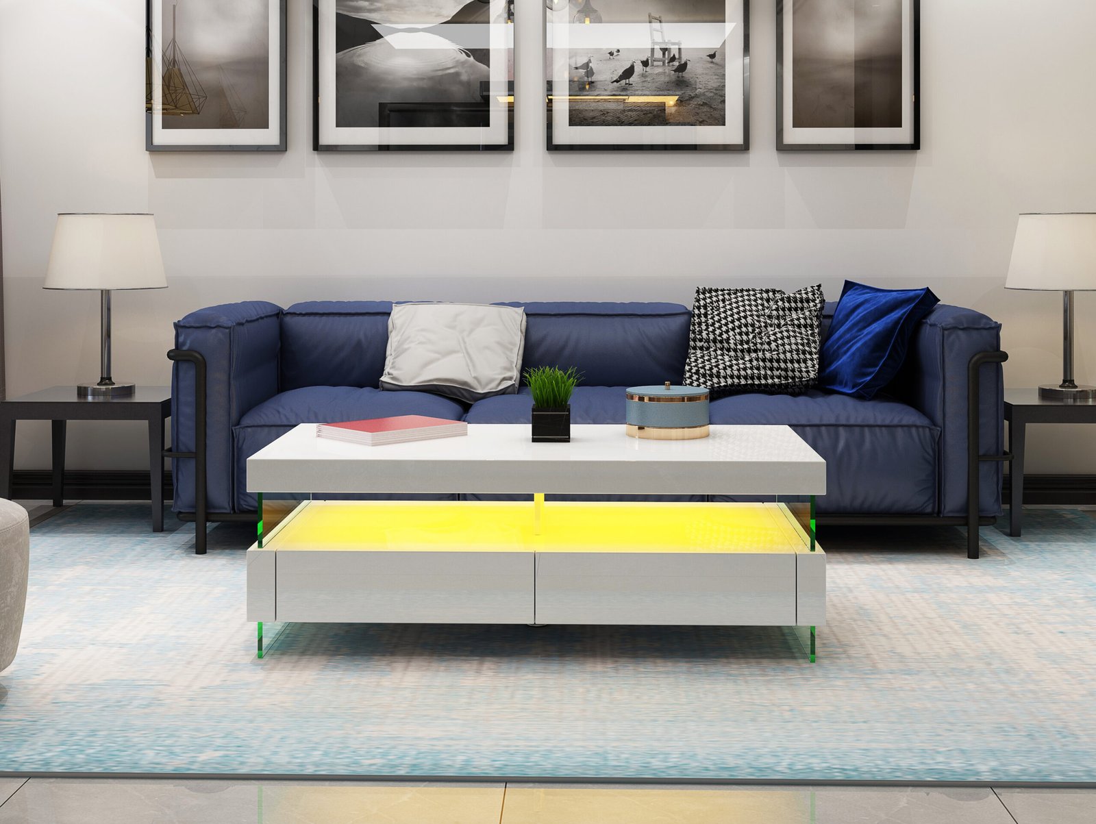 MT-599-RIA-COFFEE TABLE WITH LED LIGHT